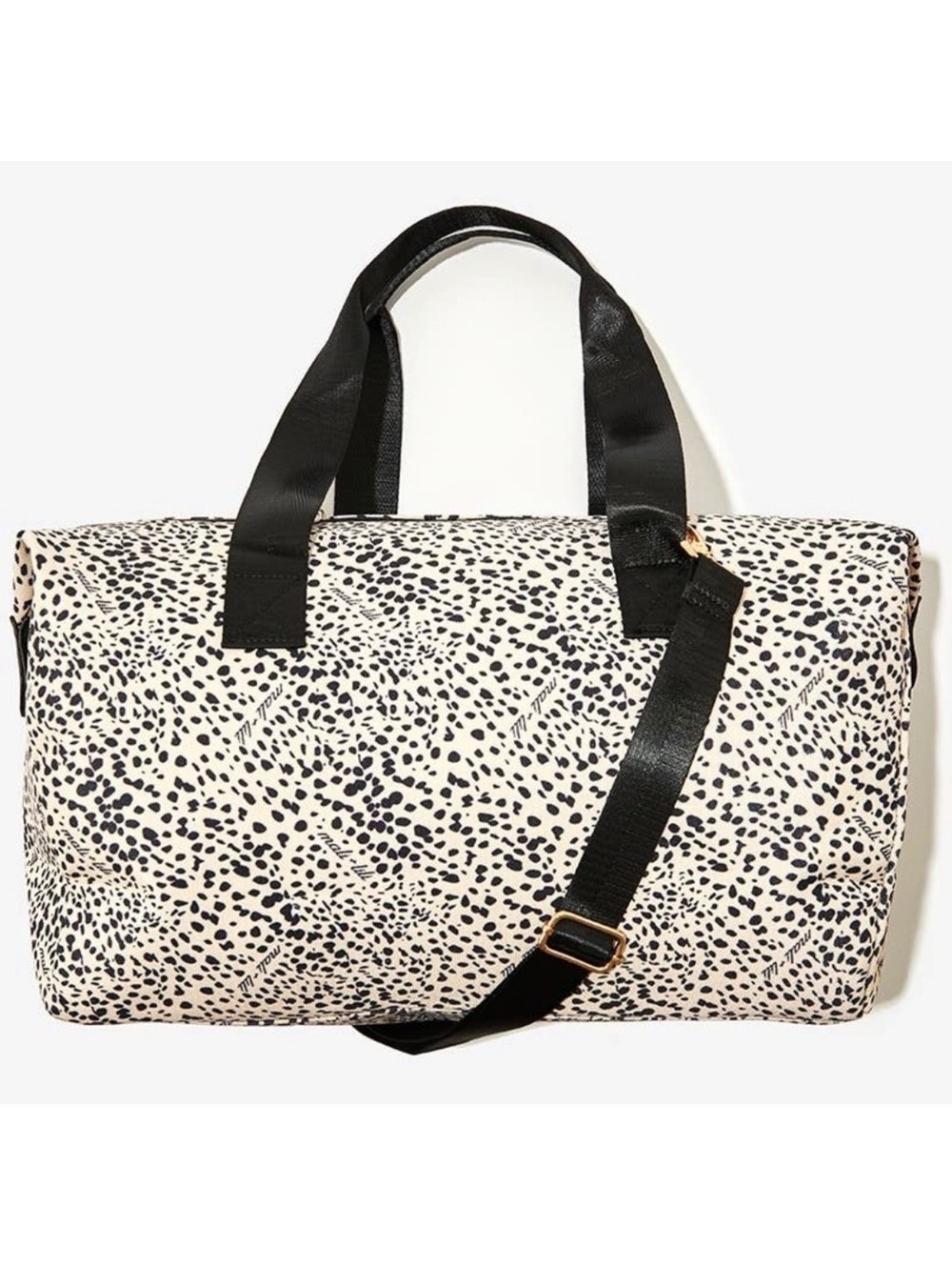 Mali & Lili Weekender Bag in Cream Animal Print